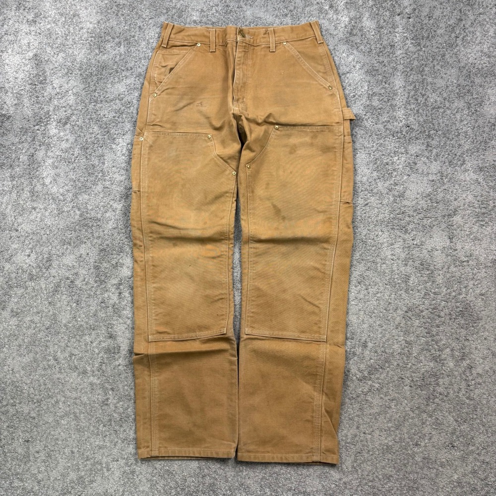 Carhartt Double Knee B01 Work Pants Brown 32x32 Vintage Made in USA Carpenter